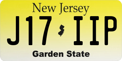 NJ license plate J17IIP