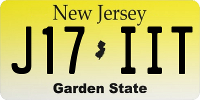 NJ license plate J17IIT