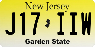 NJ license plate J17IIW