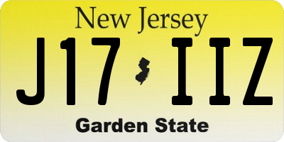 NJ license plate J17IIZ