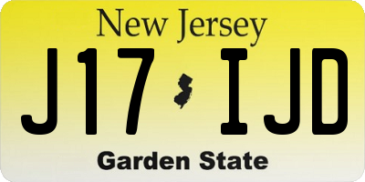 NJ license plate J17IJD