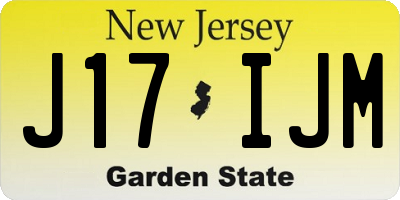 NJ license plate J17IJM