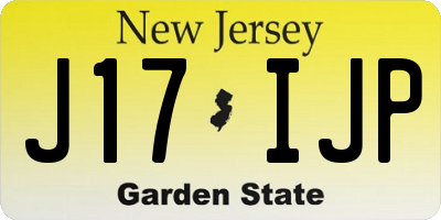 NJ license plate J17IJP