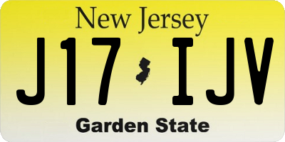 NJ license plate J17IJV