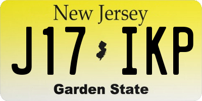 NJ license plate J17IKP