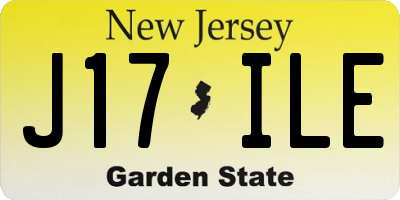 NJ license plate J17ILE