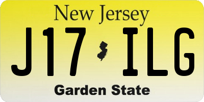 NJ license plate J17ILG