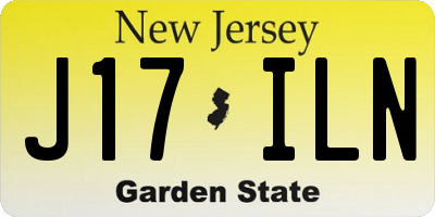 NJ license plate J17ILN