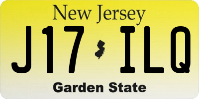 NJ license plate J17ILQ
