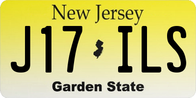 NJ license plate J17ILS