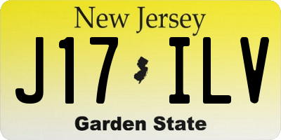 NJ license plate J17ILV
