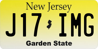 NJ license plate J17IMG