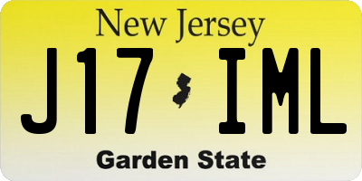 NJ license plate J17IML