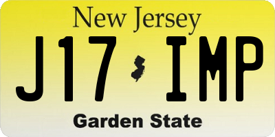 NJ license plate J17IMP