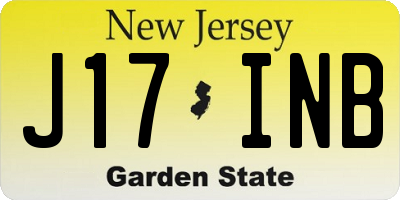 NJ license plate J17INB