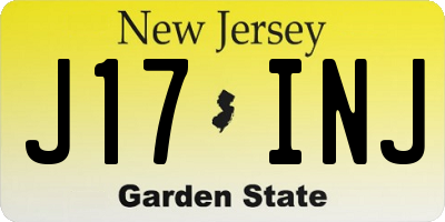 NJ license plate J17INJ