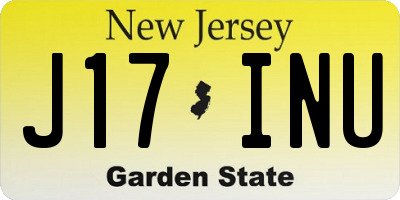 NJ license plate J17INU