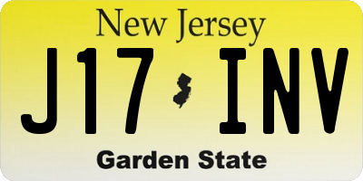 NJ license plate J17INV