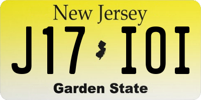 NJ license plate J17IOI