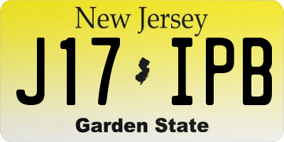 NJ license plate J17IPB