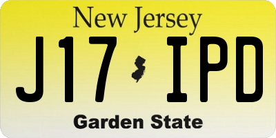 NJ license plate J17IPD