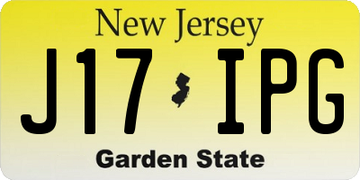 NJ license plate J17IPG