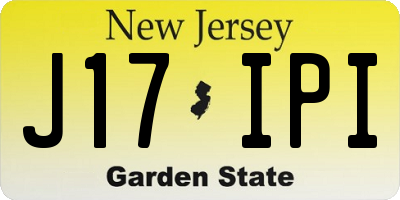 NJ license plate J17IPI