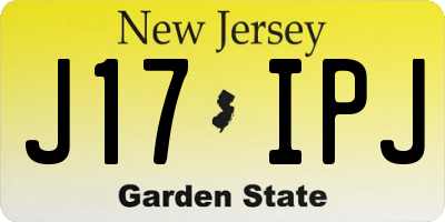 NJ license plate J17IPJ