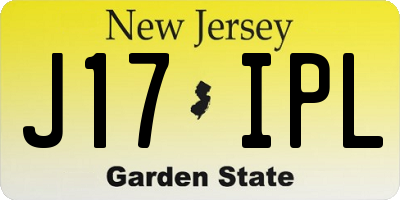 NJ license plate J17IPL