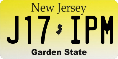 NJ license plate J17IPM