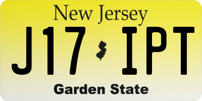 NJ license plate J17IPT