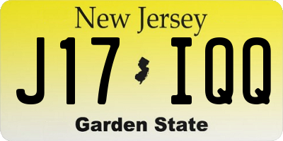 NJ license plate J17IQQ