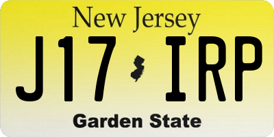 NJ license plate J17IRP