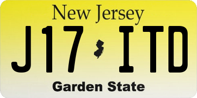 NJ license plate J17ITD