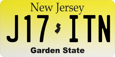 NJ license plate J17ITN