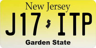 NJ license plate J17ITP