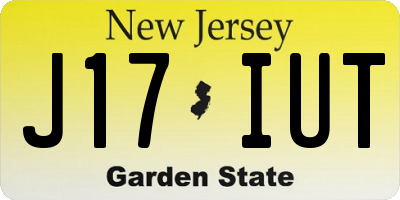 NJ license plate J17IUT