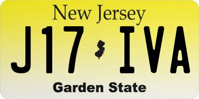 NJ license plate J17IVA