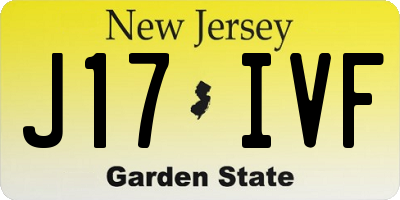 NJ license plate J17IVF