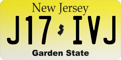 NJ license plate J17IVJ