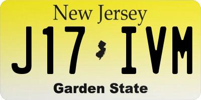 NJ license plate J17IVM