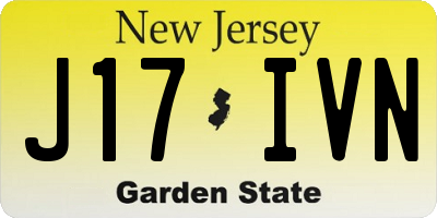 NJ license plate J17IVN