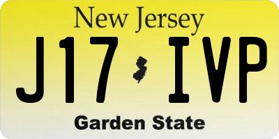 NJ license plate J17IVP