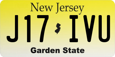NJ license plate J17IVU
