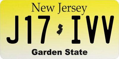 NJ license plate J17IVV