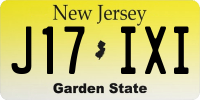 NJ license plate J17IXI