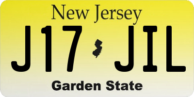 NJ license plate J17JIL