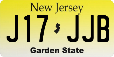 NJ license plate J17JJB