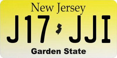 NJ license plate J17JJI