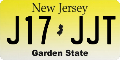 NJ license plate J17JJT